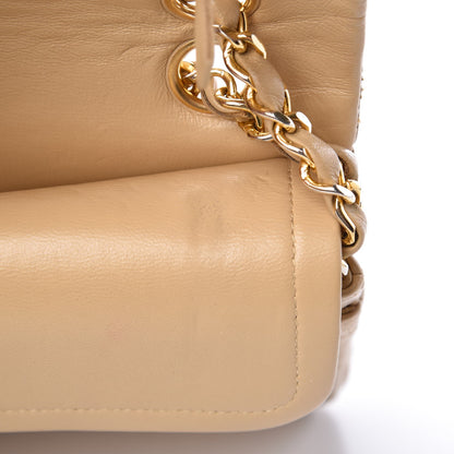 Chanel Lambskin Quilted Small Double Flap Beige 18 of 25