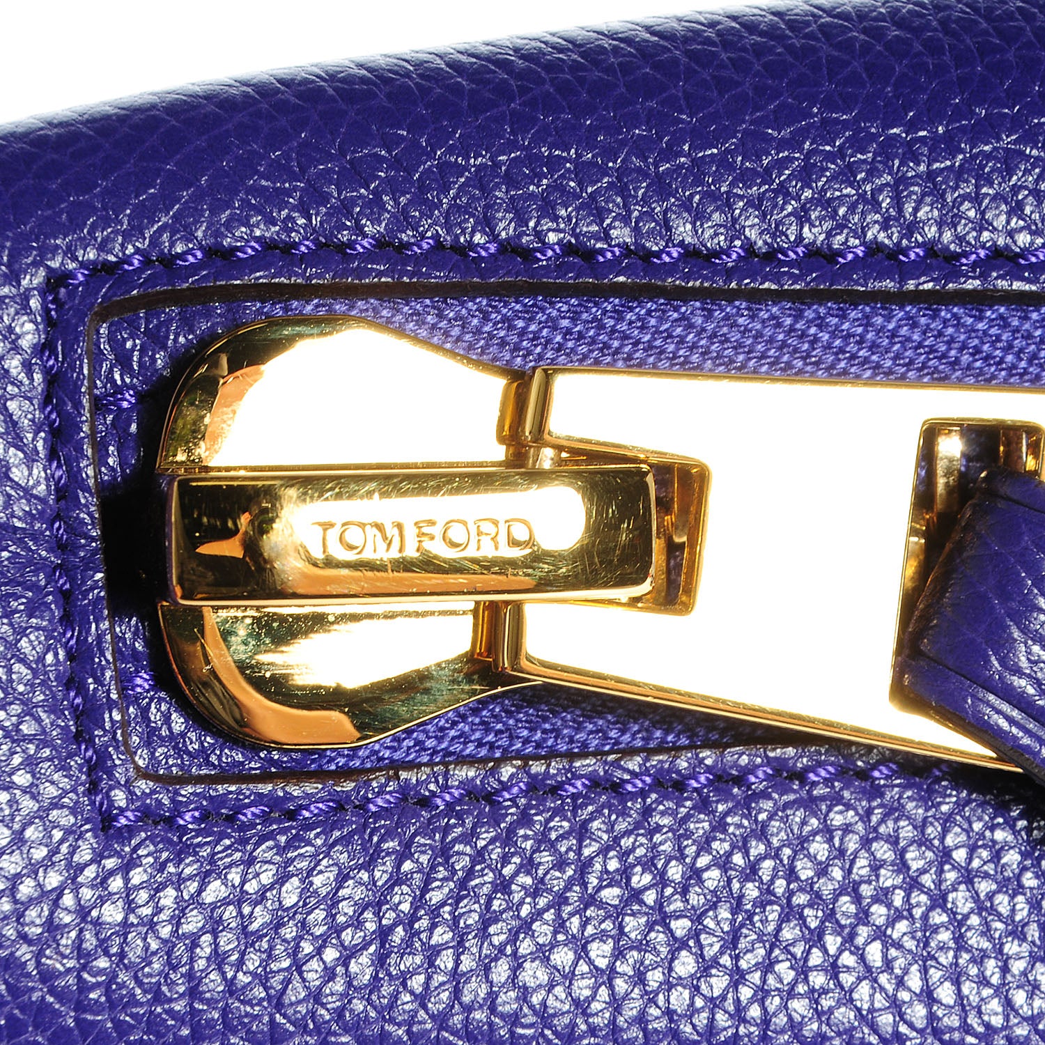 Tom Ford Pebbled Calfskin Large Jennifer Purple 6 of 10