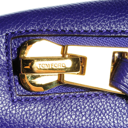 Tom Ford Pebbled Calfskin Large Jennifer Purple 6 of 10