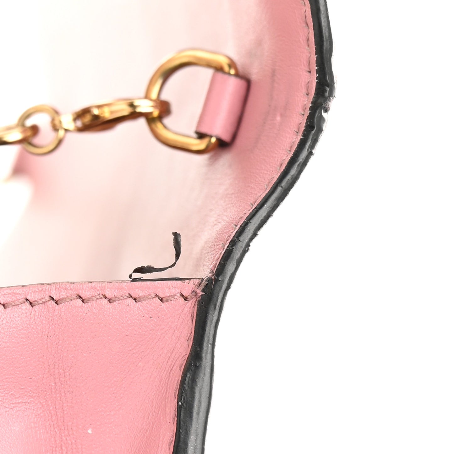 Guccissima Icon Chain Wallet Carmine Rose