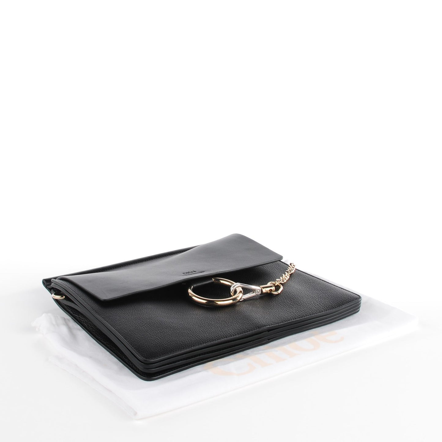 Suede Calfskin Medium Faye Shoulder Bag Black