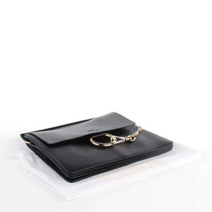 Chloe Suede Calfskin Medium Faye Shoulder Bag Black 4 of 8