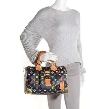 Louis Vuitton Monogram Multicolor Speedy 30 Black 2 of 7