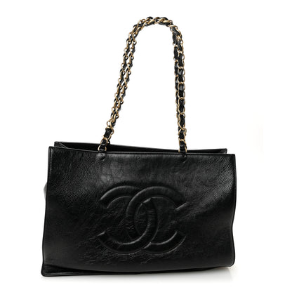 Chanel Shiny Aged Calfskin Shopping Bag Black 1 of 12