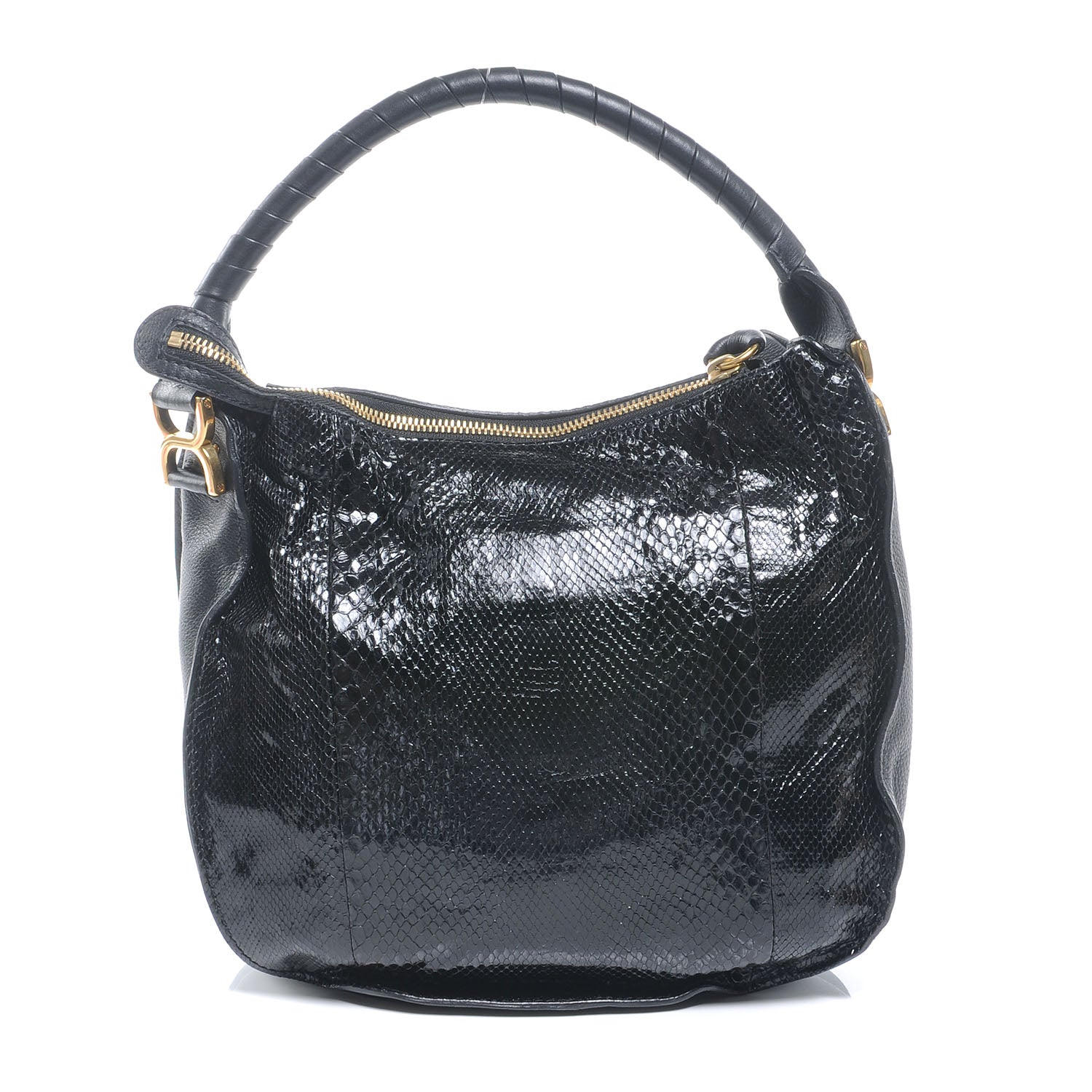 Chloe Python Medium Marcie Hobo Black 3 of 8
