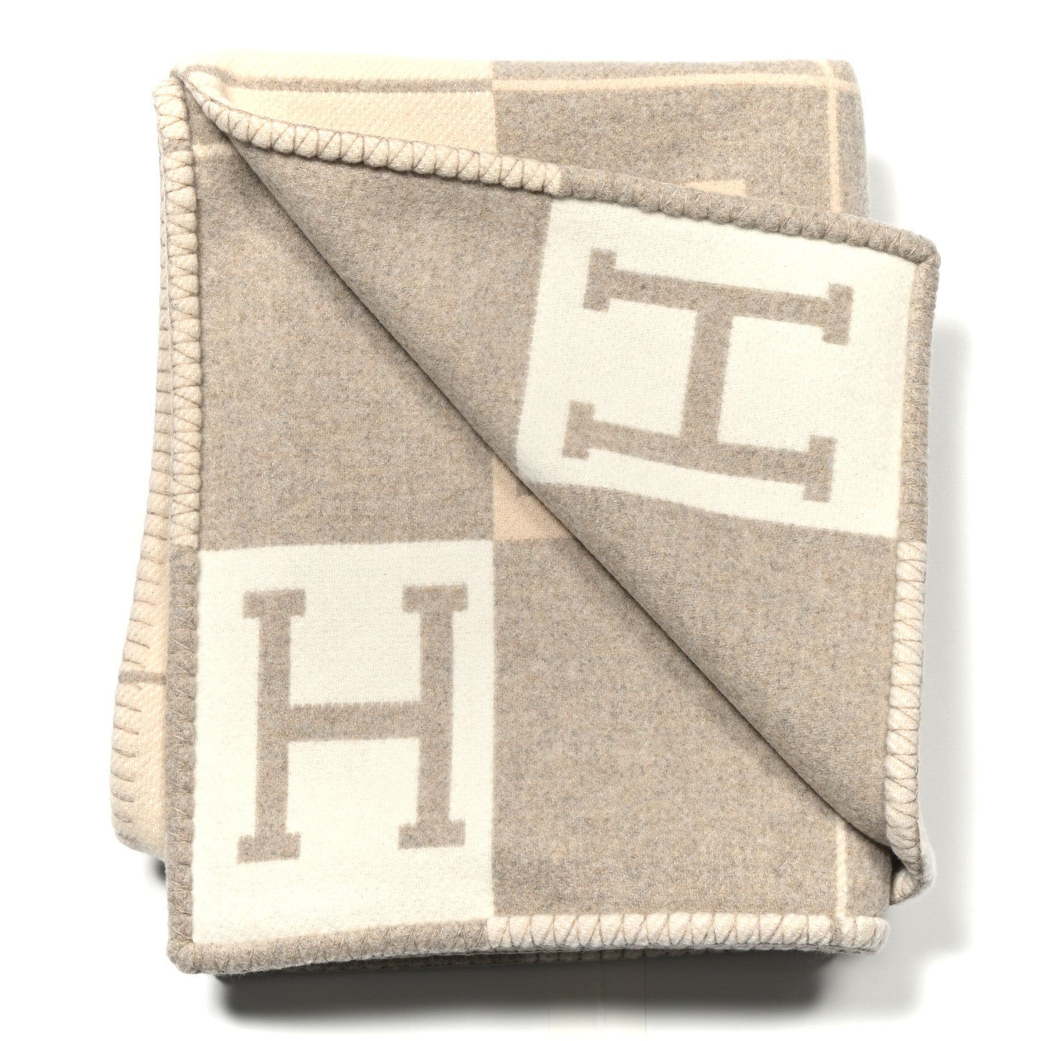 Hermes Wool Cashmere Avalon III Blanket Coco Camomille 2 of 3