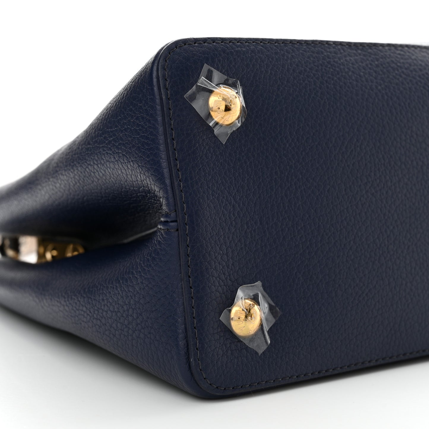 Taurillon Snakeskin Capucines GM Blue