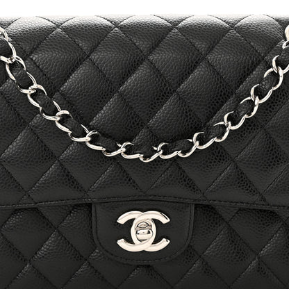 Chanel Caviar Quilted Medium Double Flap Black 8 of 10