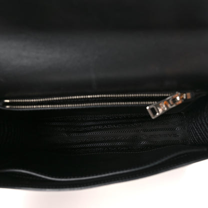 Prada Saffiano City Calfskin Studded Large Elektra Shoulder Bag Black Fuoco 5 of 8