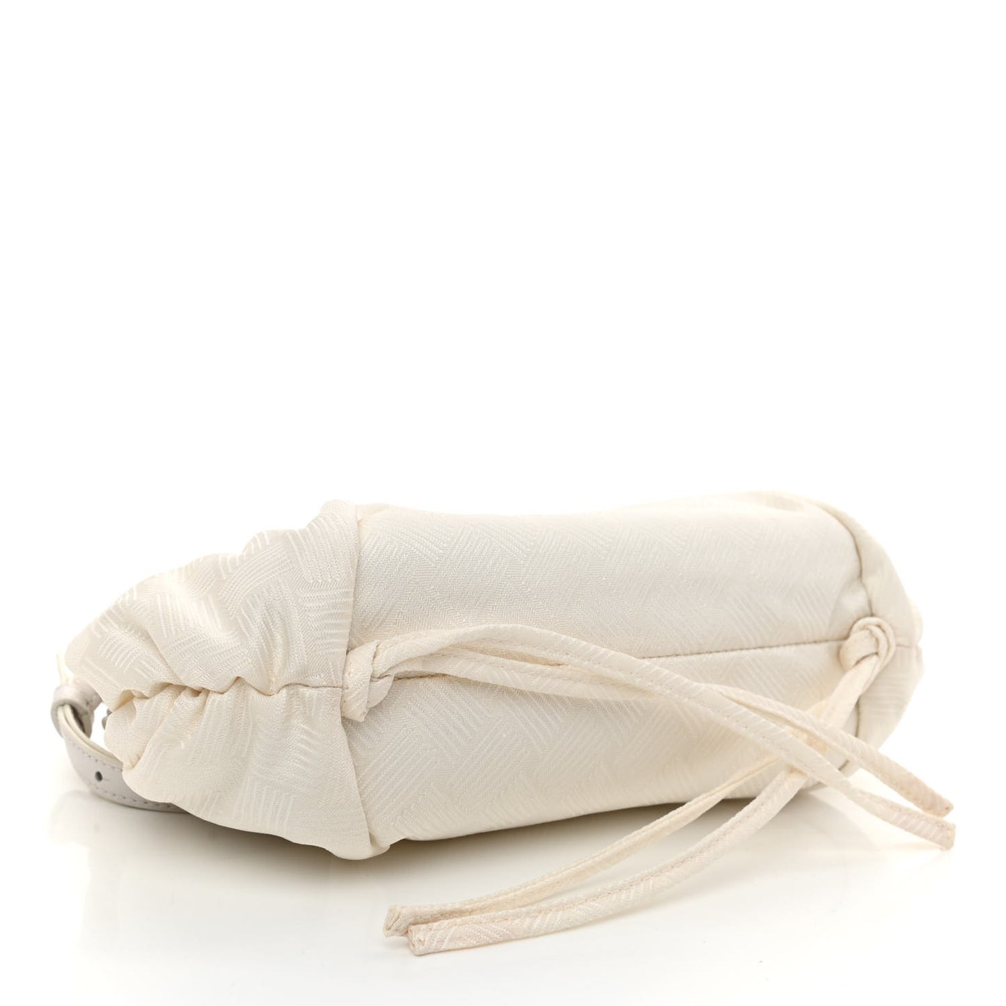 Nylon Jacquard Small The Point Triangle Bag Chalk