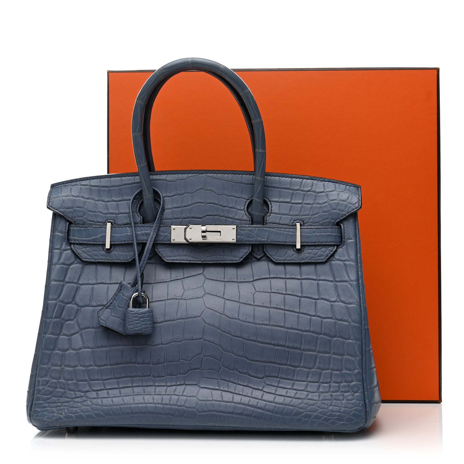 Hermes Matte Niloticus Crocodile Birkin 30 Bleu Ciel 44 of 45