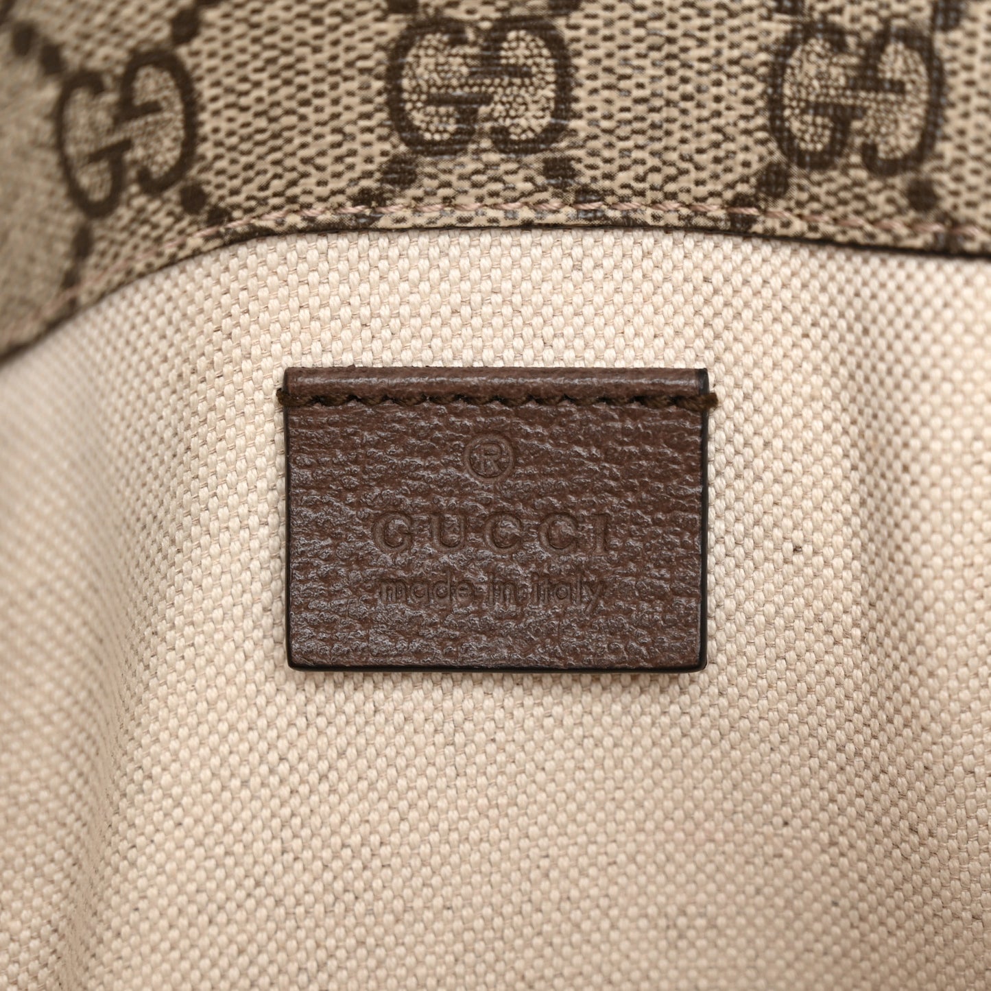 GG Supreme Monogram Neo Vintage Web Belt Bag Brown