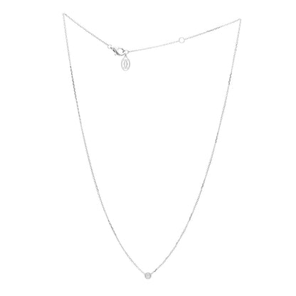 Cartier 18K White Gold Diamond SM D'Amour Pendant Necklace 3 of 5