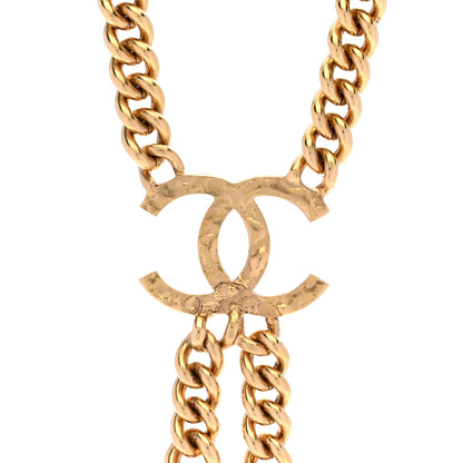 Chanel Metal Pearl CC Chain Necklace Gold 4 of 7