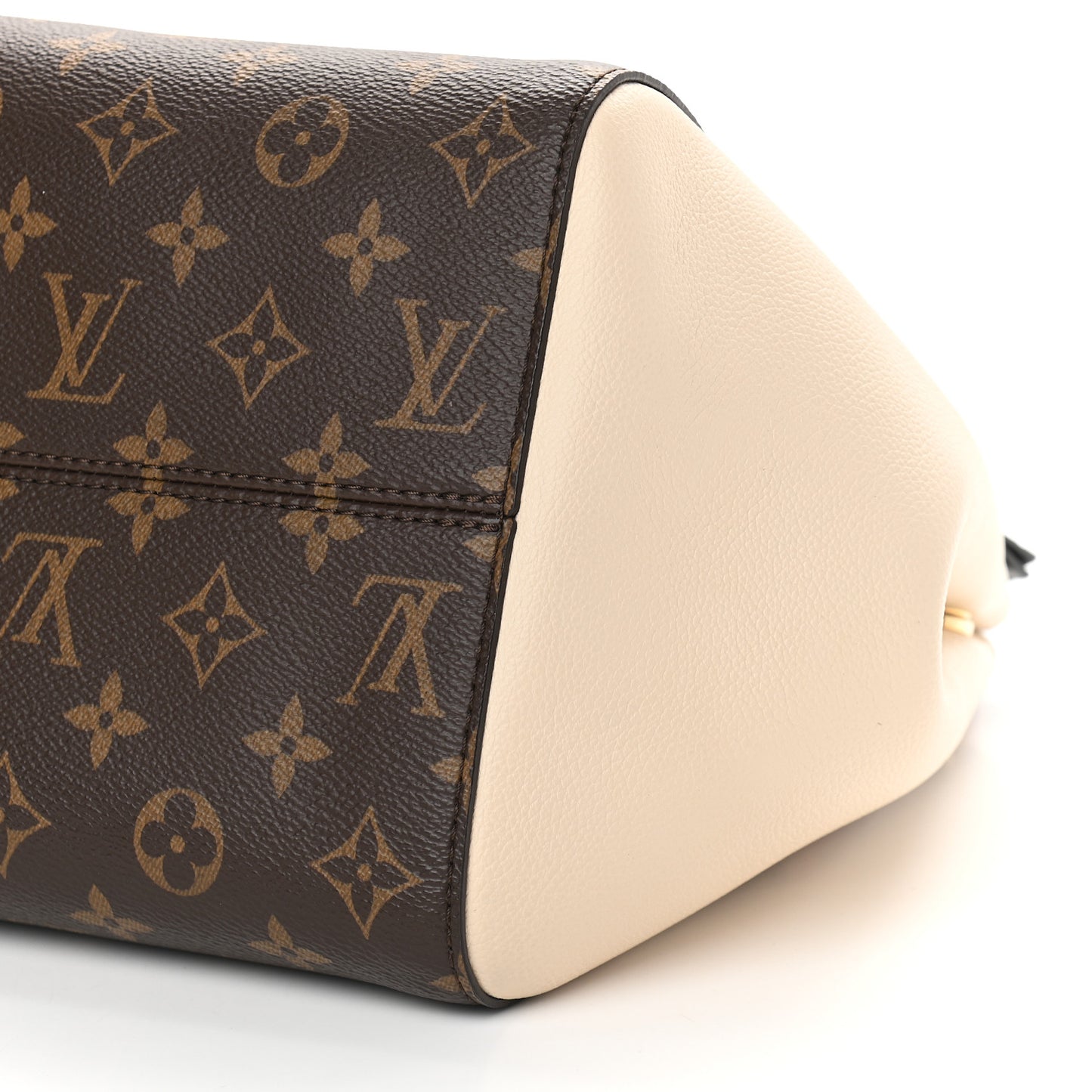 Calfskin Monogram Fold Tote PM Cerise Cream Black