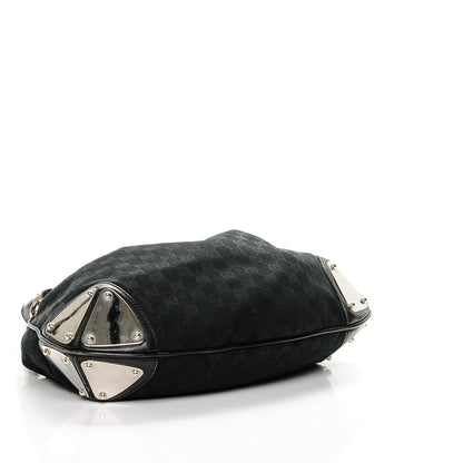 Gucci Monogram Medium Indy Top Handle Hobo Black 4 of 7