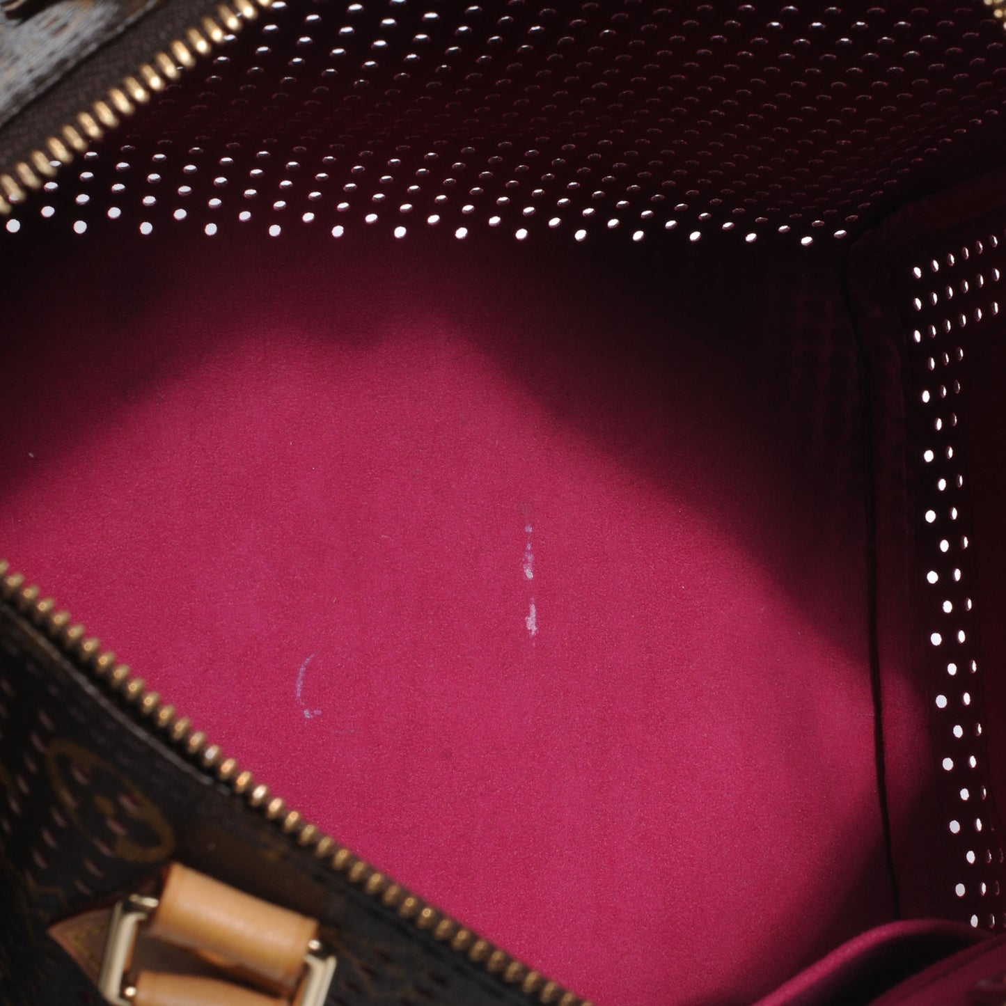 Monogram Perforated Speedy 30 Fuchsia