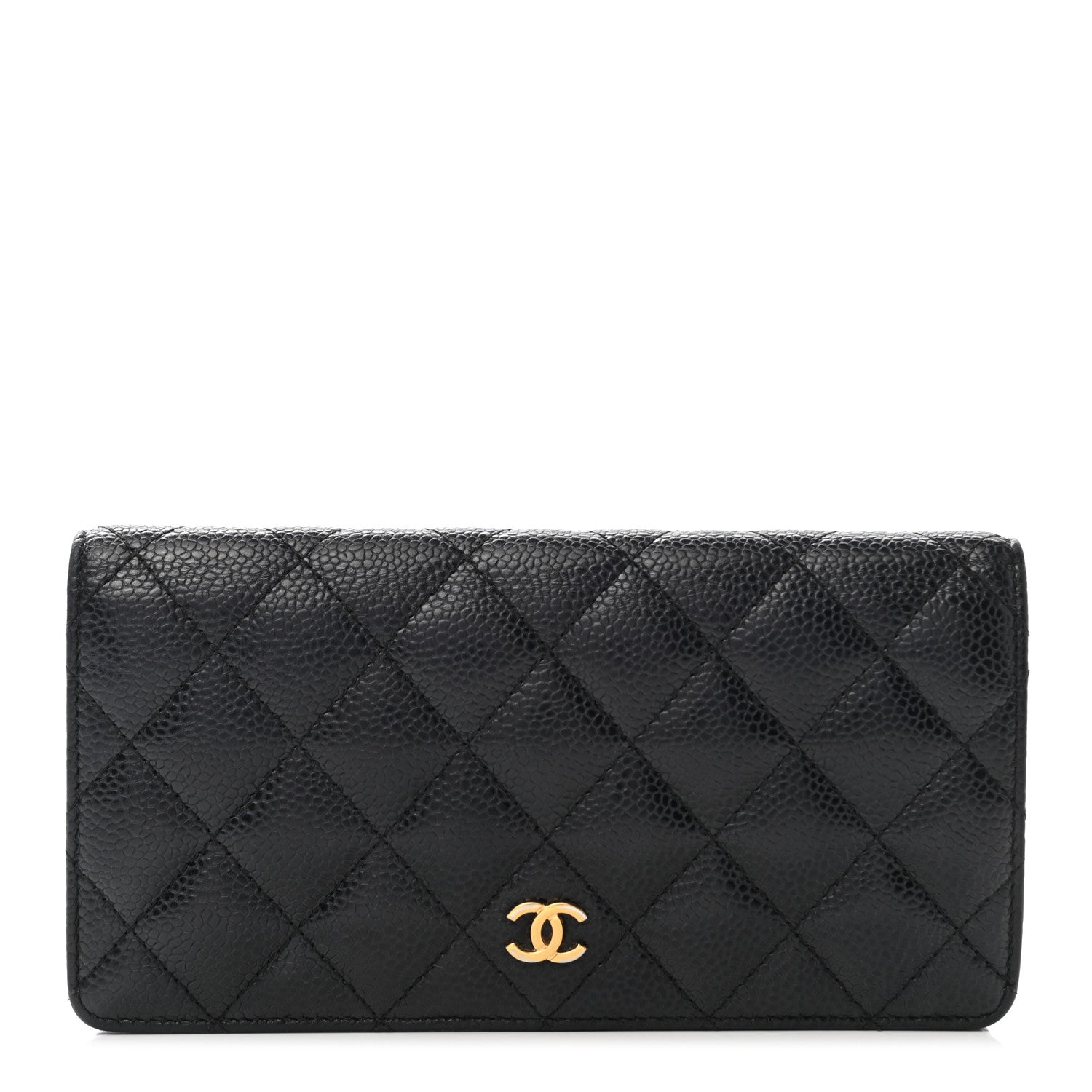 Chanel Caviar Quilted Yen Wallet Black 1 of 9