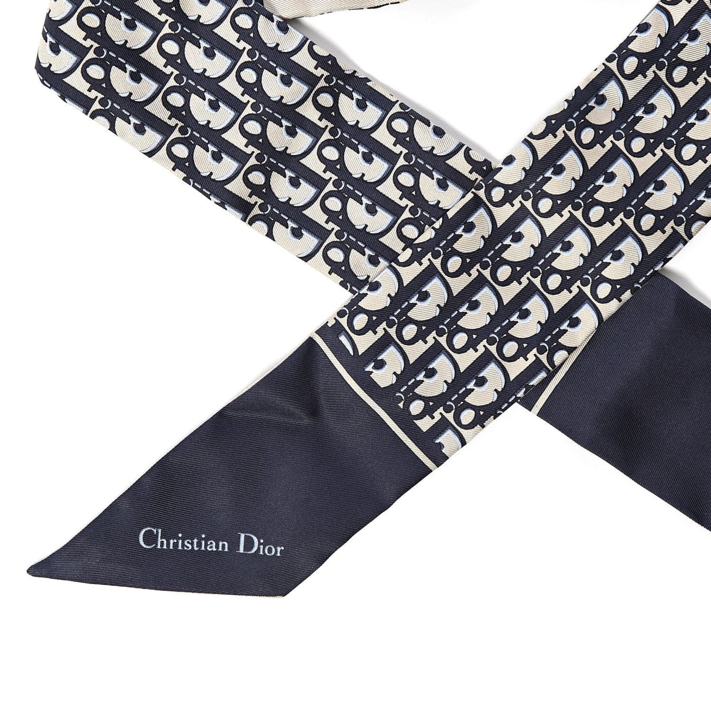 Silk Oblique Mitzah Scarf Blue