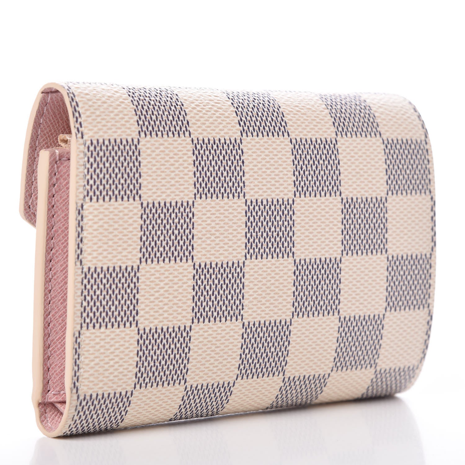 Louis Vuitton Damier Azur Victorine Wallet Rose Ballerine 3 of 7