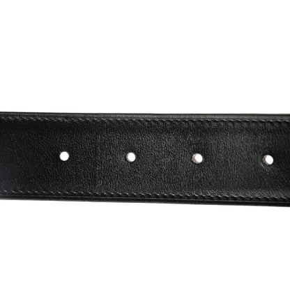 Hermes Box Togo 32mm Guilloche H Belt 85 Black Orange 4 of 5