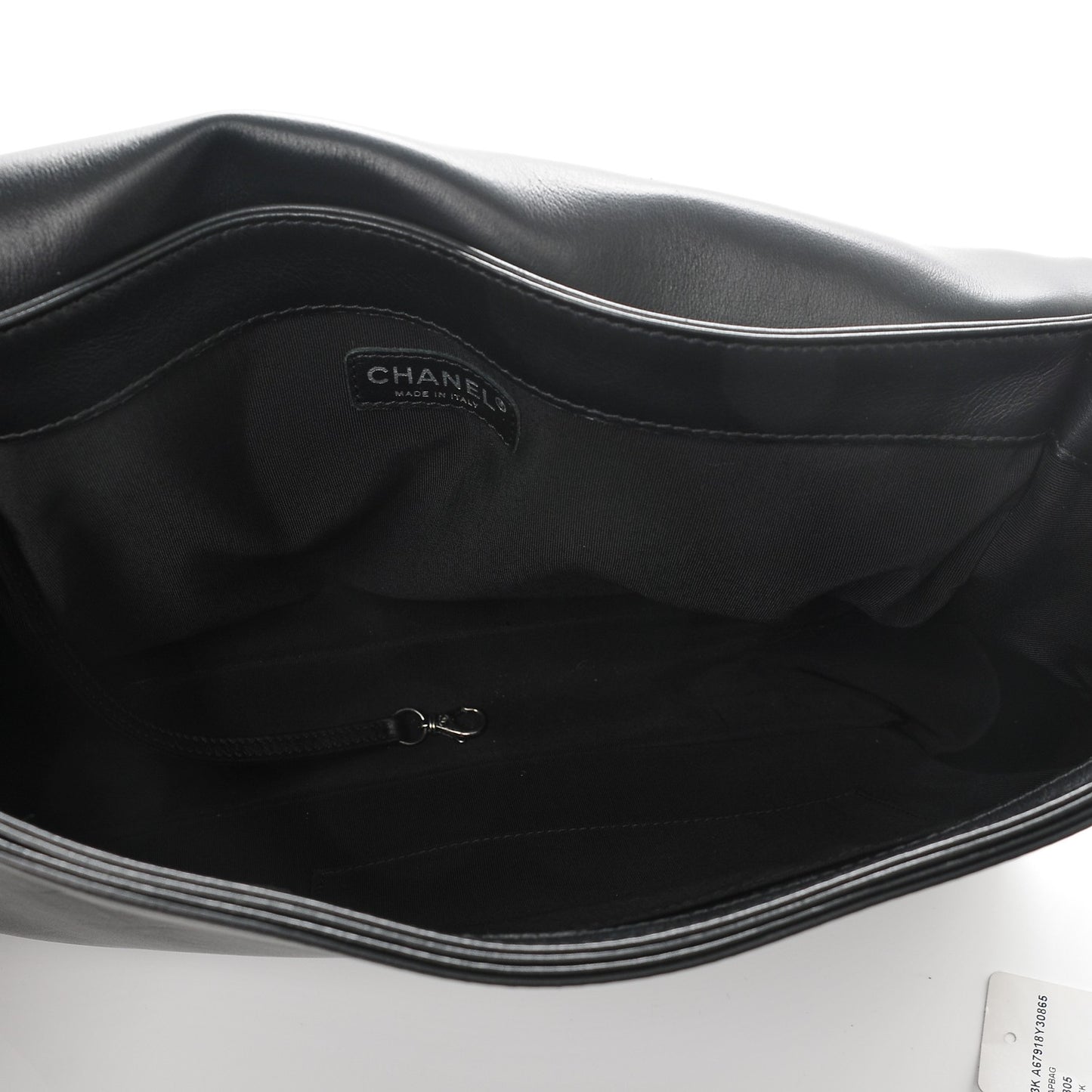 Calfskin Enchained XL Boy Flap Black