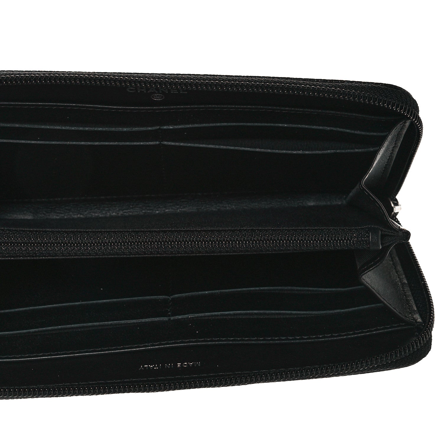 Chanel Caviar Large Timeless CC Zip Around Wallet Black 4 of 9