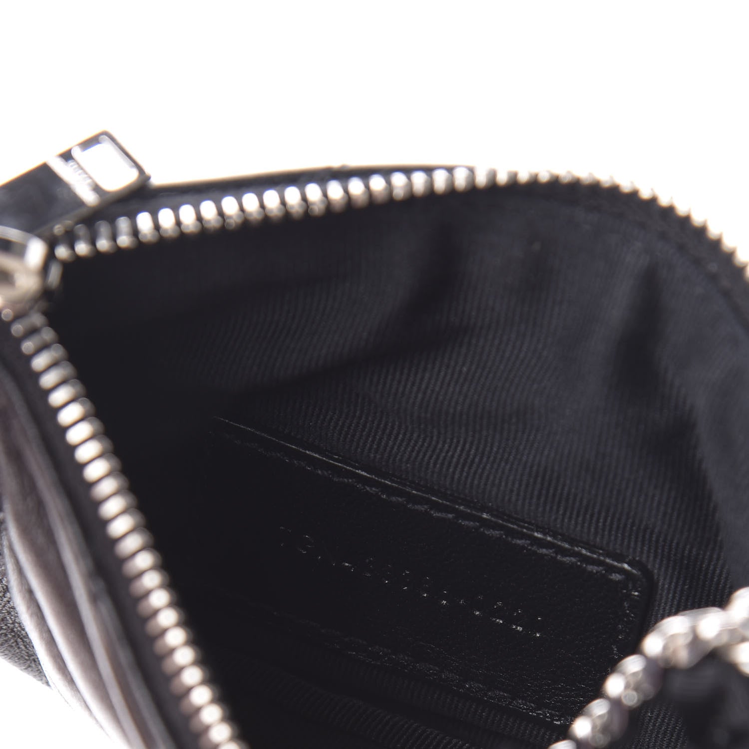 Saint Laurent Calfskin Matelasse Monogram Key Pouch Black 9 of 11