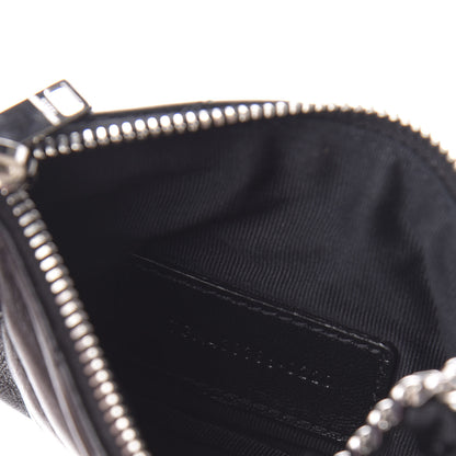 Saint Laurent Calfskin Matelasse Monogram Key Pouch Black 9 of 11