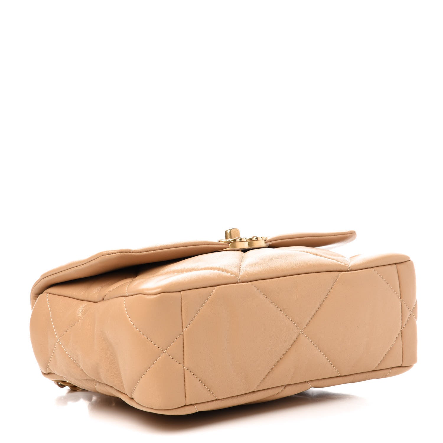 Chanel Lambskin Quilted Medium 19 Flap Dark Beige 4 of 10