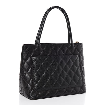 Chanel Caviar Quilted Medallion Tote Black 3 of 14