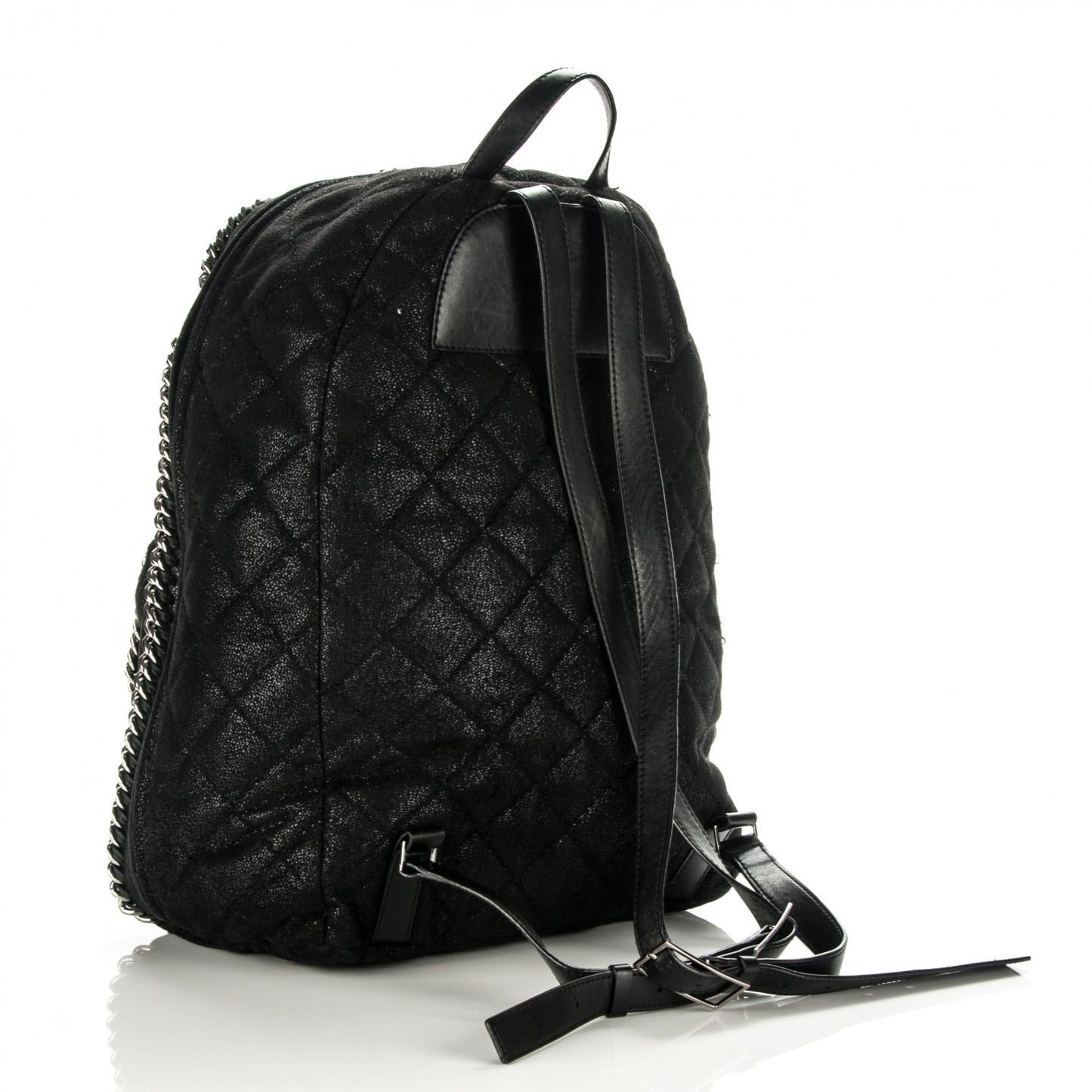 Shaggy Deer Quilted Falabella Backpack Black