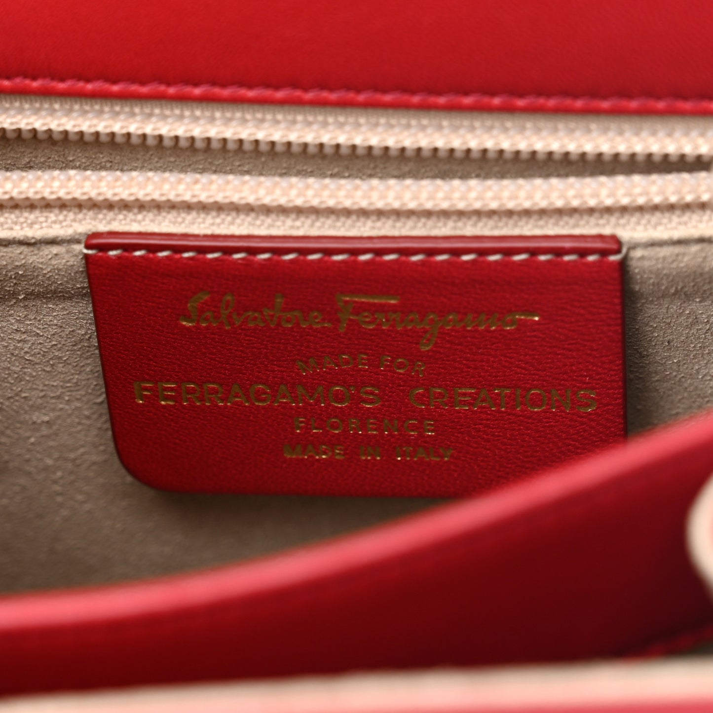 Brushed Off Calfskin Small Iconic Top Handle Red