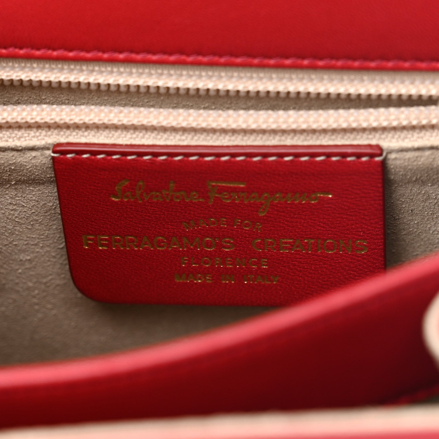 Salvatore Ferragamo Brushed Off Calfskin Small Iconic Top Handle Red 8 of 11