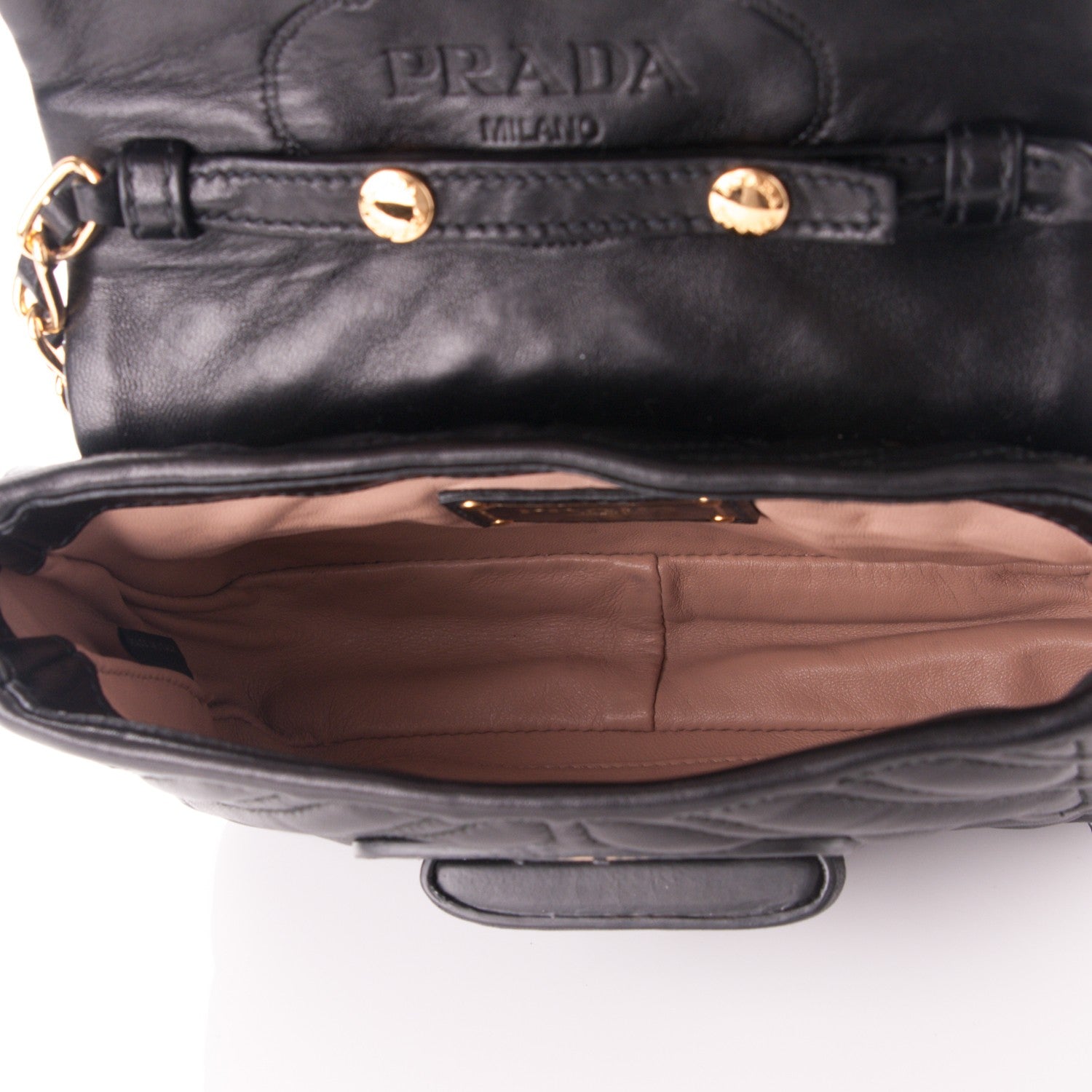 Prada Nappa Quilted Crossbody Bag Nero Black 5 of 8