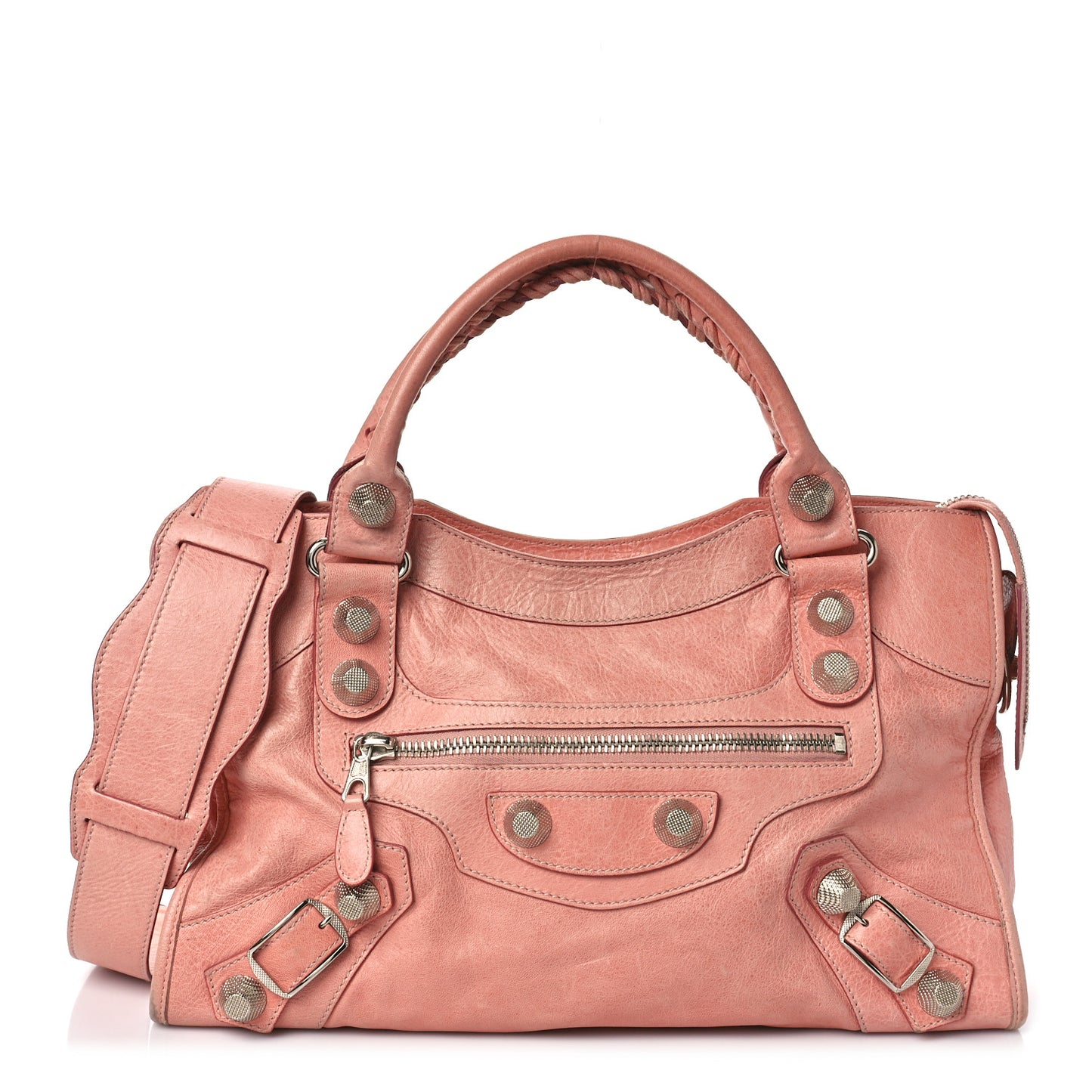 Agneau Giant 21 Silver Hardware City Vieux Rose