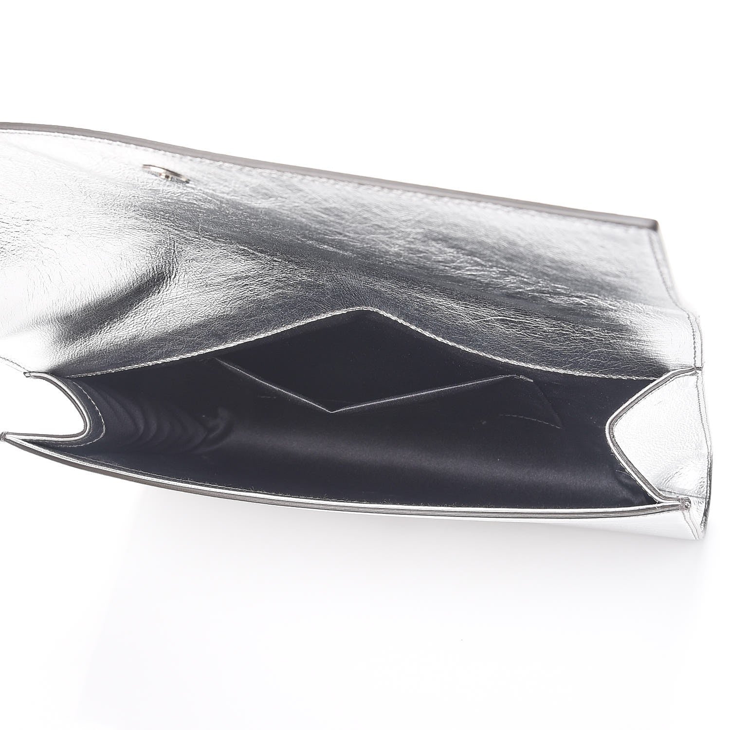 Saint Laurent Metallic Pony Hair Calfskin Embossed Large Belle De Jour Clutch Bronze 5 of 7