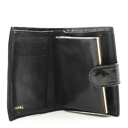 Chanel Patent Timeless CC Compact French Wallet Black 6 of 11
