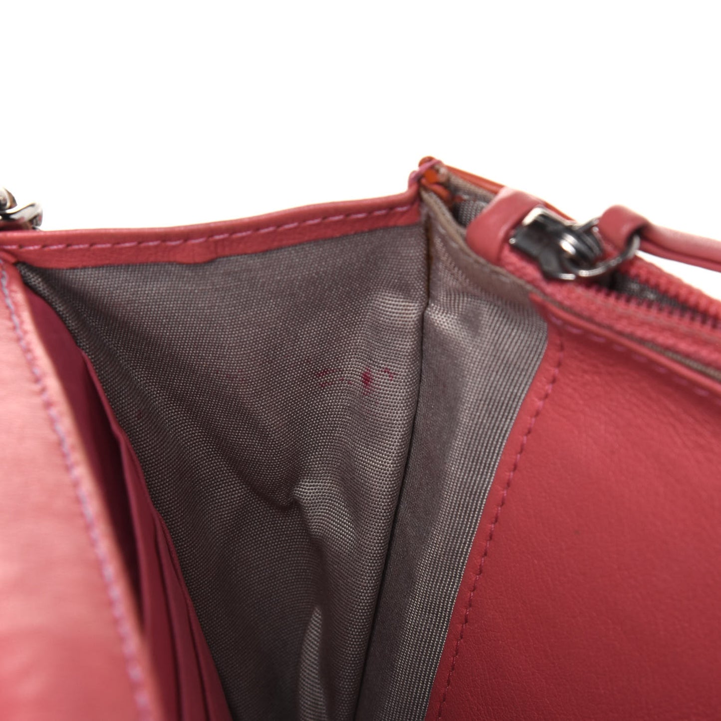 Patent Quilted Brilliant Wallet On Chain WOC Pink