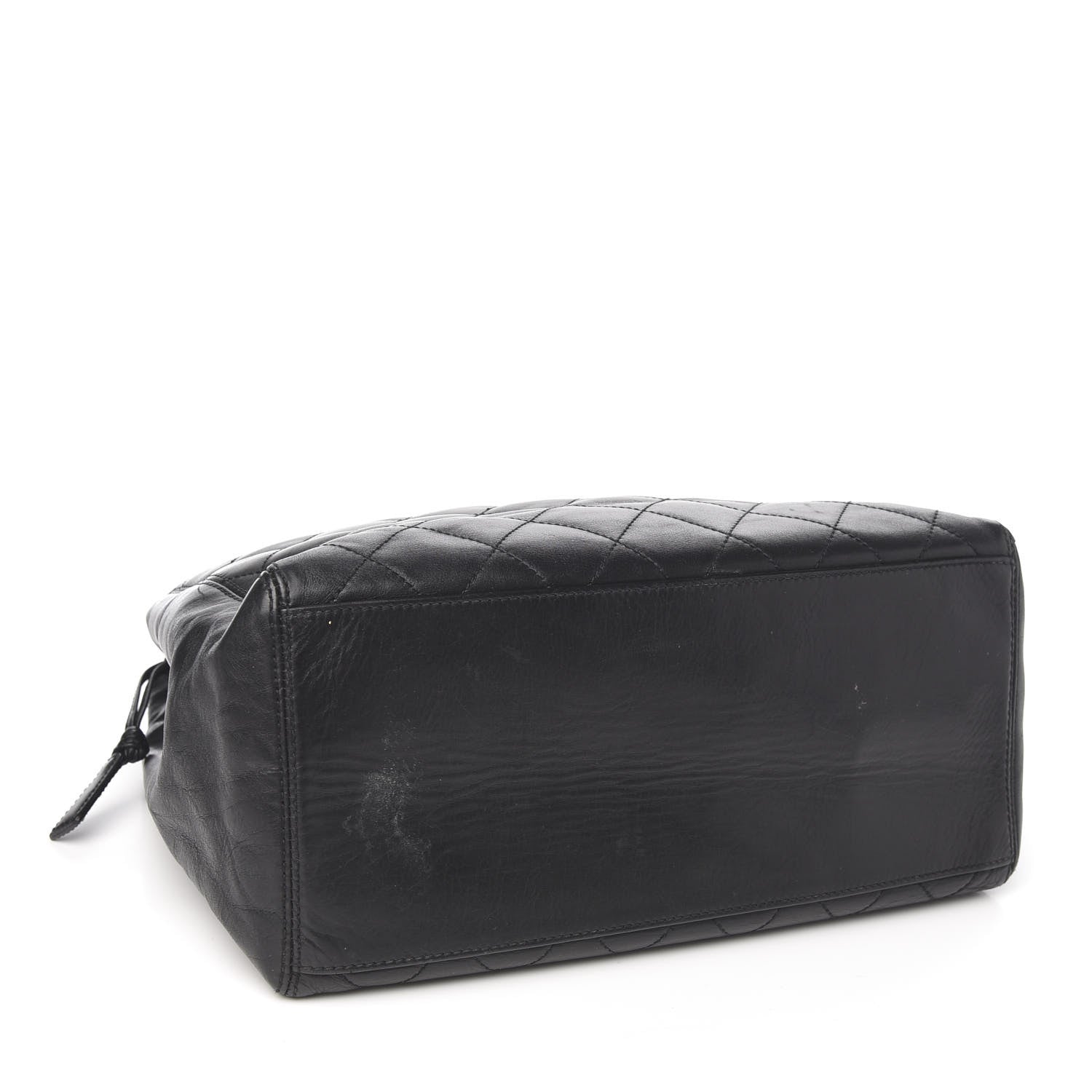 Chanel Lambskin Quilted Shopping Tote Black 3 of 10