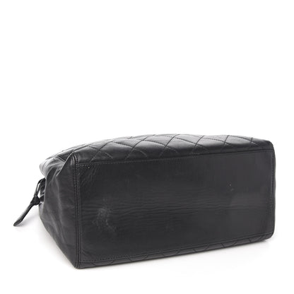 Chanel Lambskin Quilted Shopping Tote Black 3 of 10