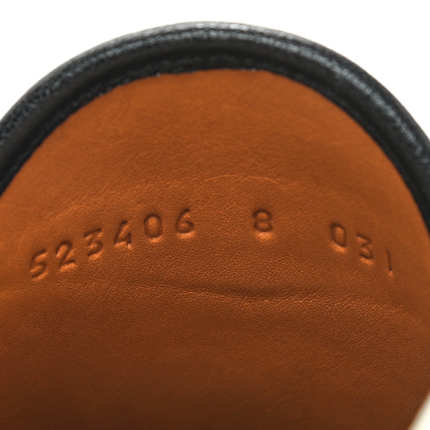 Gucci Goatskin Stripe Mens Horsebit Slingback Slippers 8 Black 7 of 10