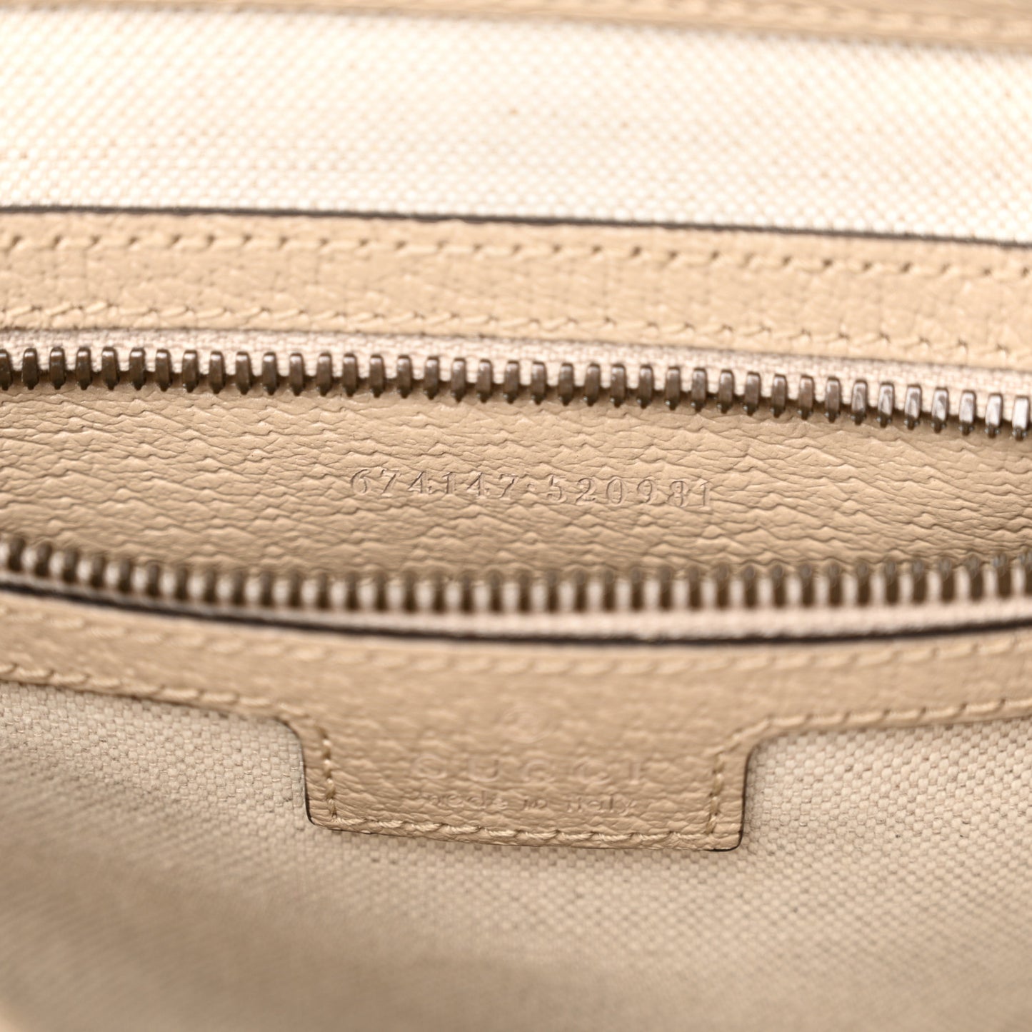 GG Supreme Monogram Azalea Calfskin Retro Interlocking G Buckle Backpack Beige Mystic White