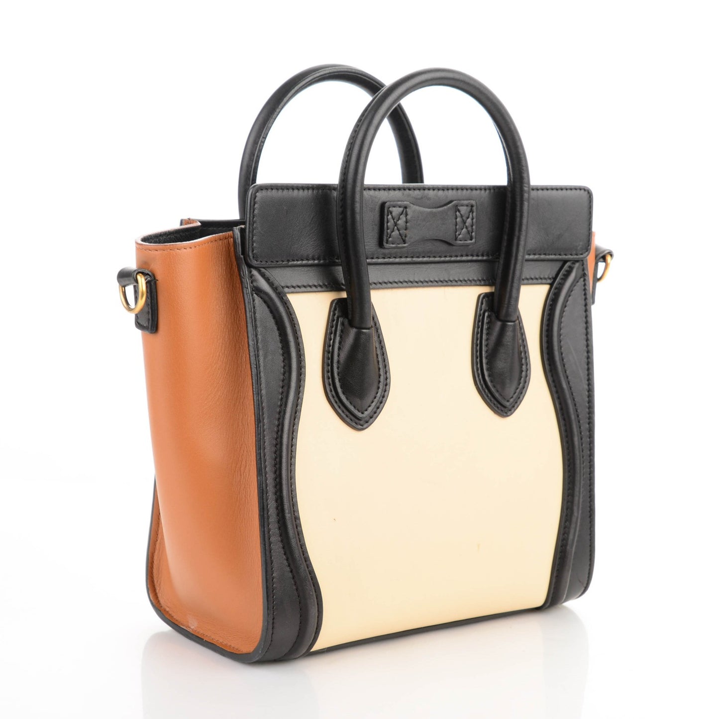 Smooth Calfskin Nano Tri-Color Luggage Seashell