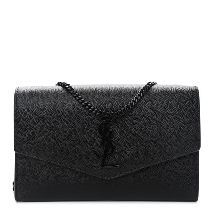 Saint Laurent Grain De Poudre Uptown Chain Wallet Black 3 of 10
