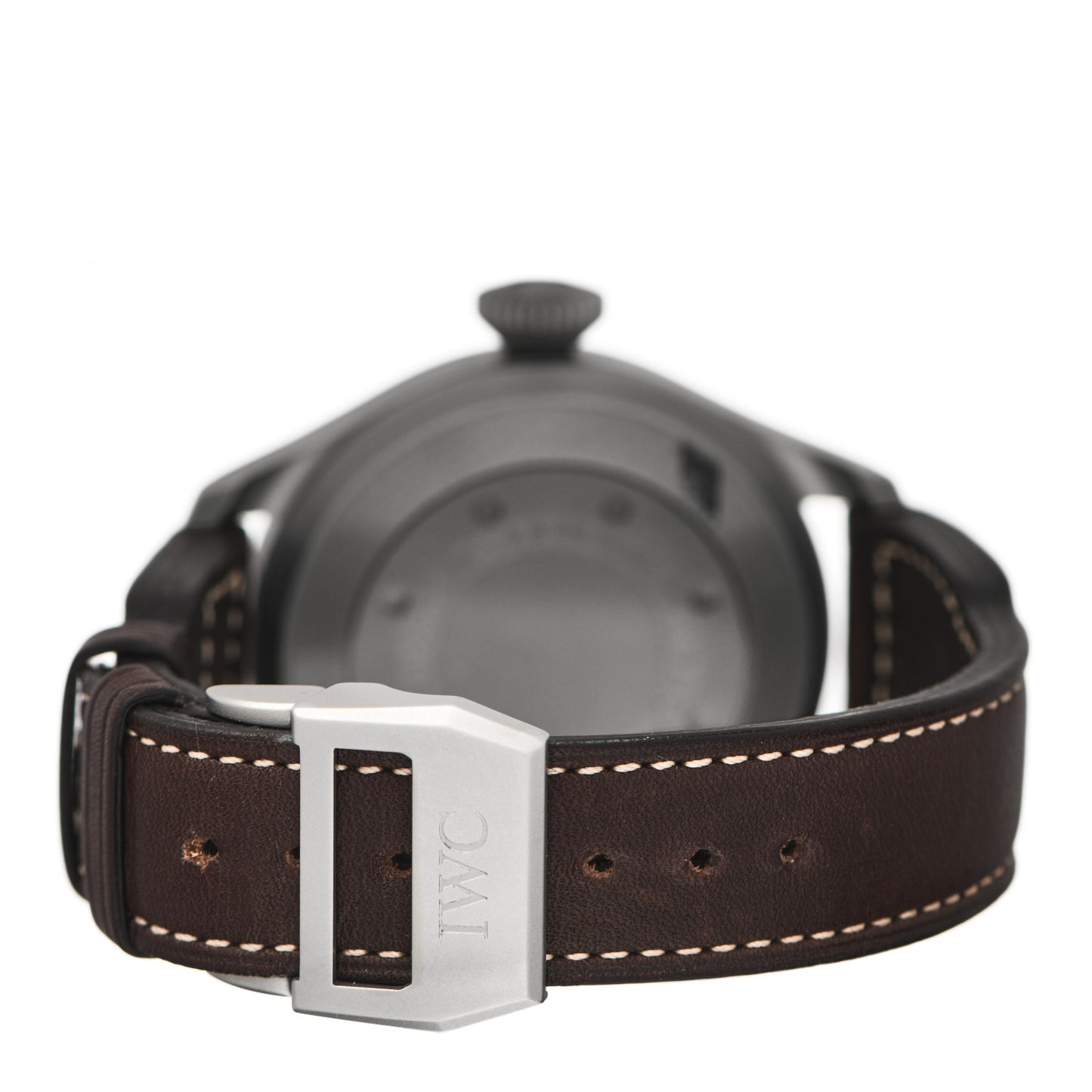 Titanium Calfskin 46mm Big Pilot Heritage Automatic Watch Black IW501004