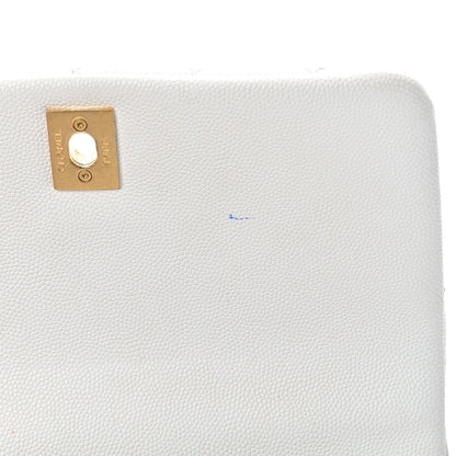 Chanel Caviar Lizard Quilted Mini Coco Handle Flap White 12 of 15