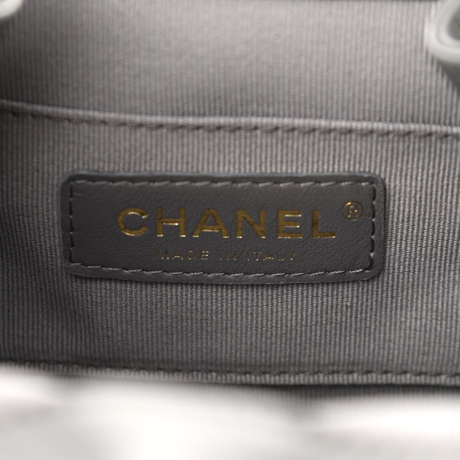 Chanel Lambskin Quilted Small Duma Drawstring Backpack Grey 6 of 10