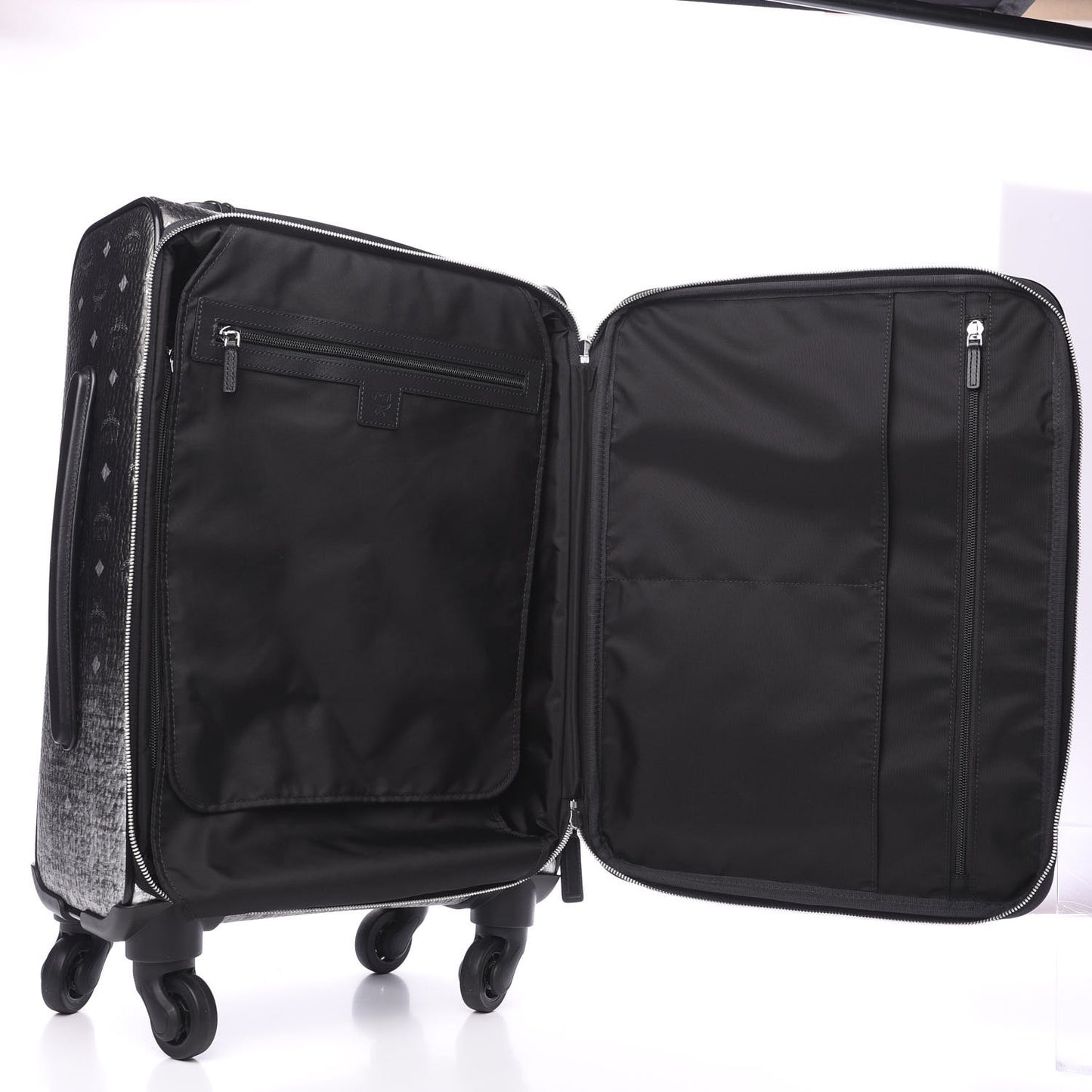 Visetos Small Check In Trolley Wheeled Suitcase Silver