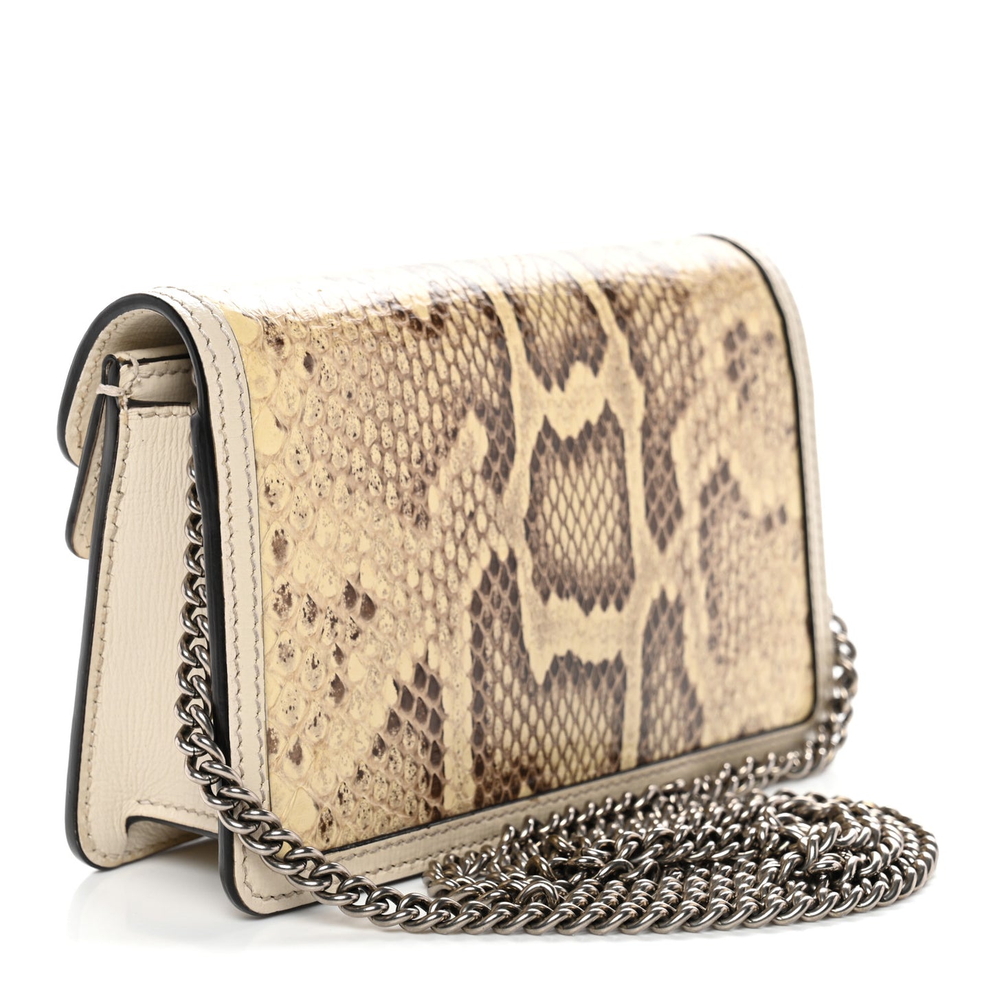 Snakeskin Azalea Calfskin Enamel Super Mini Dionysus Shoulder Bag New Rock White Electric Blue